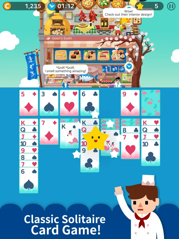 Captures d'écran de Solitaire Cooking Tower iPad 