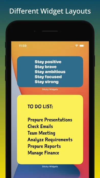 Captures d'écran de Sticky Notes: Colour Widgets