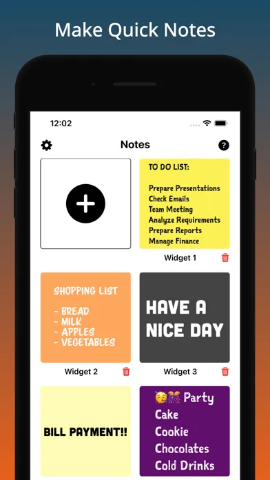 Captures d'écran de Sticky Notes: Colour Widgets