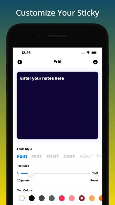 Captures d'écran de Sticky Notes: Colour Widgets