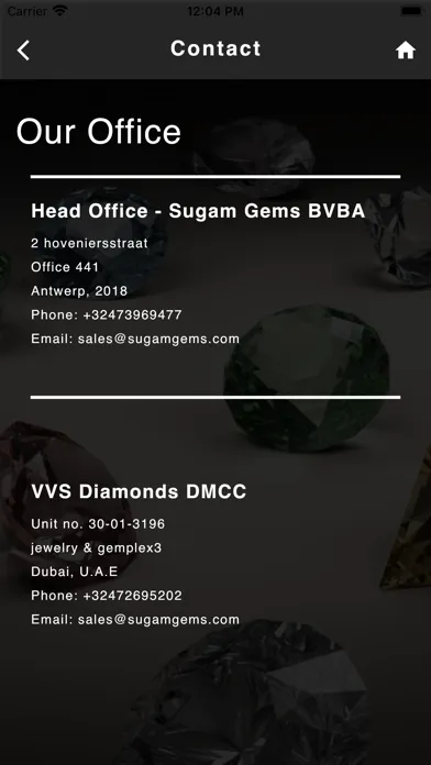 Ảnh chụp màn hình của Sugam Gems