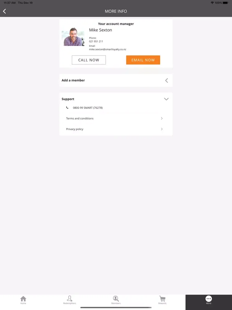 Captures d'écran de I:nfluence Partner NZ iPad 