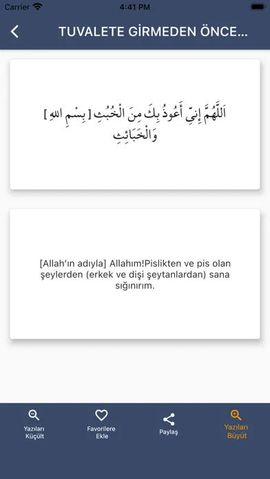 Capturas de pantalla de Yeni Günlük Dualar ve Zikirler