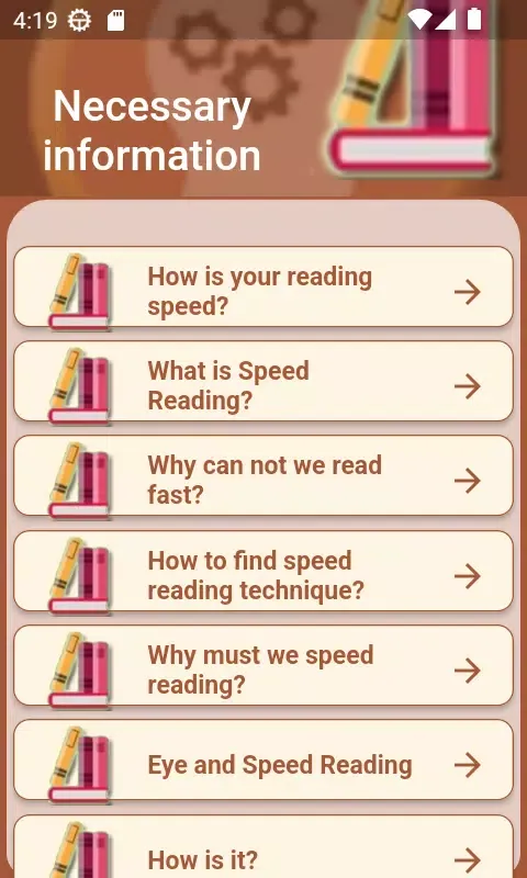 Speed Reading and Exercises Screenshots