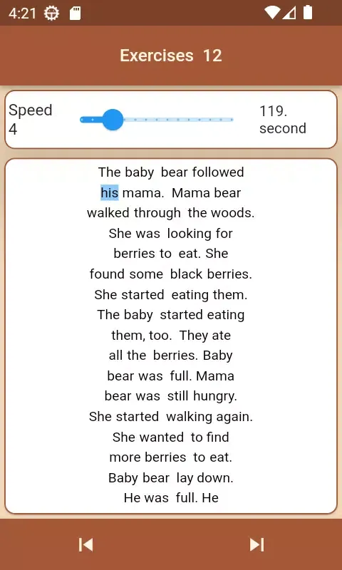 Speed Reading and Exercises Screenshots
