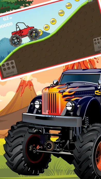 ภาพหน้าจอของ Monster 4x4 Truck hill game  - car racing game
