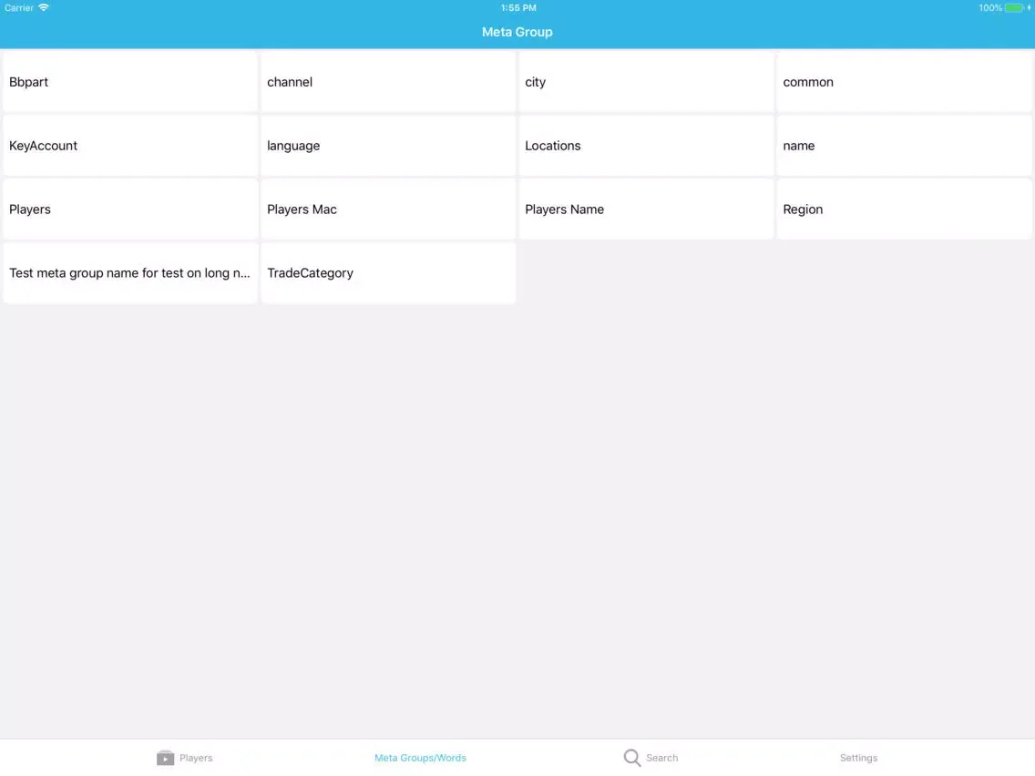 iChannel Manager iPad  スクリーンショット