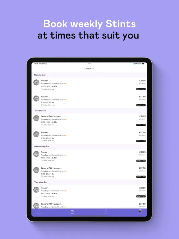 Tangkapan skrin Stint iPad 