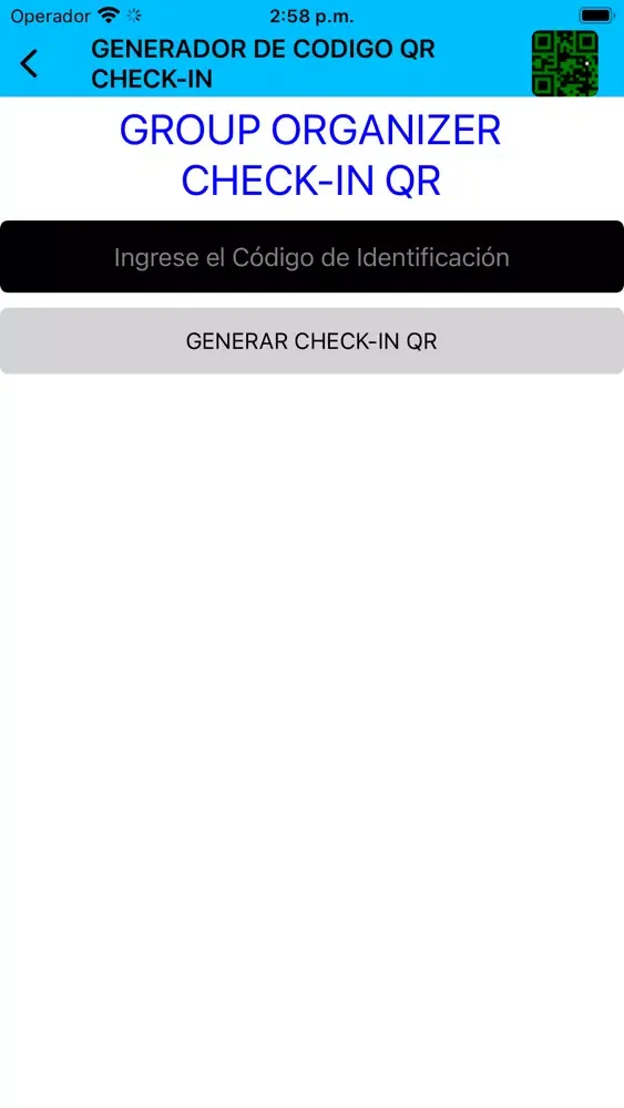 Capturas de tela do GO Check-In QR