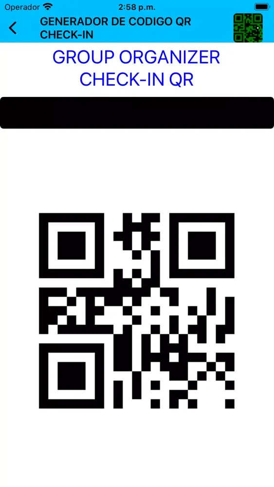 Capturas de tela do GO Check-In QR