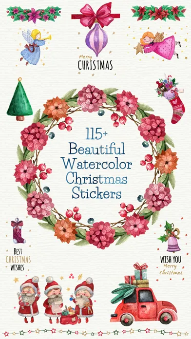 Beautiful Watercolor Christmas應用截圖