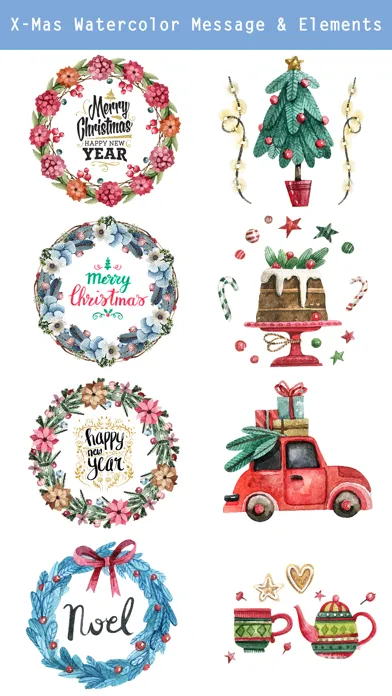 Beautiful Watercolor Christmas應用截圖