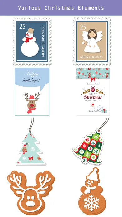 Capturas de tela do Christmas Lettering Stickers .