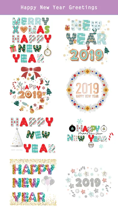 Capturas de tela do Christmas Lettering Stickers .