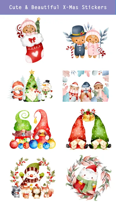 ภาพหน้าจอของ Cute Watercolor Christmas
