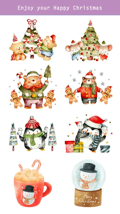 ภาพหน้าจอของ Cute Watercolor Christmas