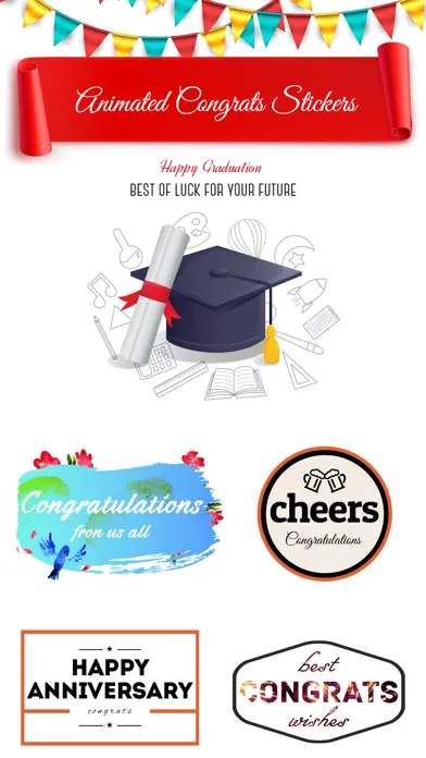 Capturas de pantalla de Animated Congrats Stickers