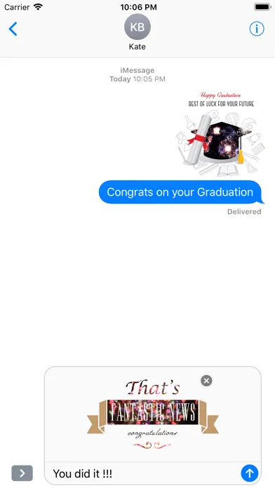 Capturas de pantalla de Animated Congrats Stickers