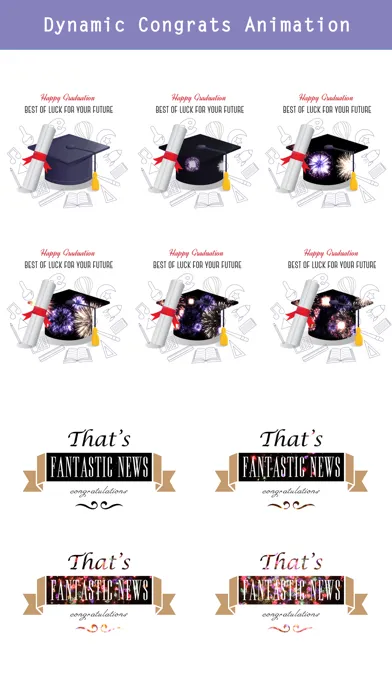 Capturas de pantalla de Animated Congrats Stickers