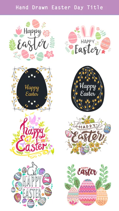 Capturas de tela do Hand Drawn Easter Day Stickers