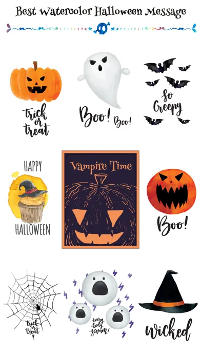 Ảnh chụp màn hình của Cute Watercolor Halloween Pack