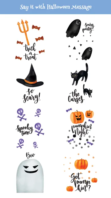 Ảnh chụp màn hình của Cute Watercolor Halloween Pack