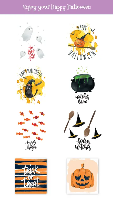 Ảnh chụp màn hình của Cute Watercolor Halloween Pack