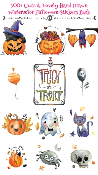 Nice Watercolor Halloween Pack应用截图