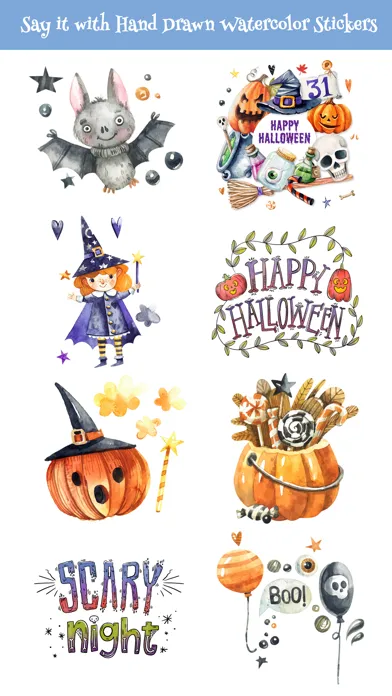 Nice Watercolor Halloween Pack应用截图