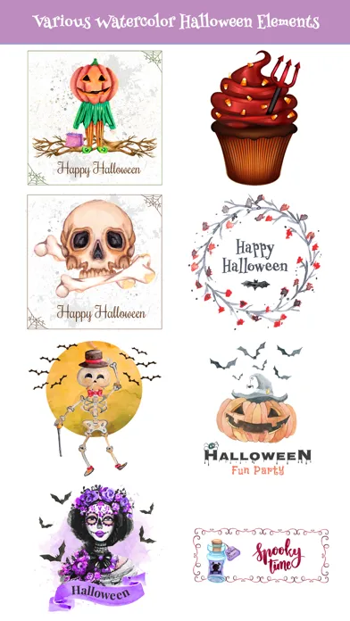 Capturas de tela do Beautiful Watercolor Halloween