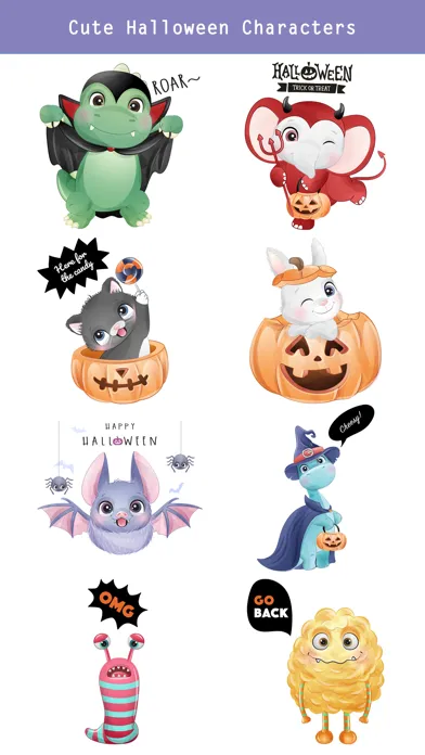 Watercolor Halloween Stickers- Screenshots