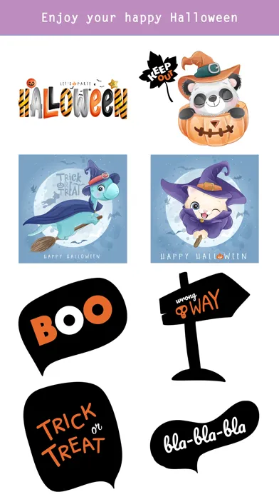 Watercolor Halloween Stickers- Screenshots