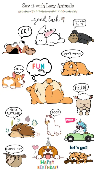 Say it with Lazy Animals স্ক্রিনশট
