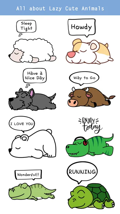 Say it with Lazy Animals স্ক্রিনশট