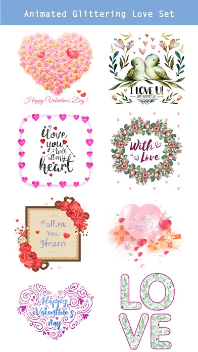 Happy Love Stickers - Animated スクリーンショット