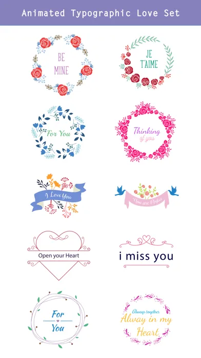 Happy Love Stickers - Animated スクリーンショット
