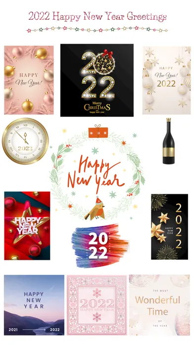 2022 - Happy New Year Stickers سکرین شاٹس