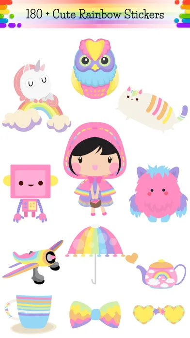 Rainbow Animal Stickers Screenshots