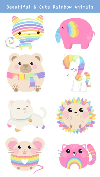 Rainbow Animal Stickers Screenshots