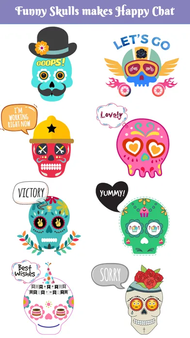 Animated Funny Skull Emoji Screenshots