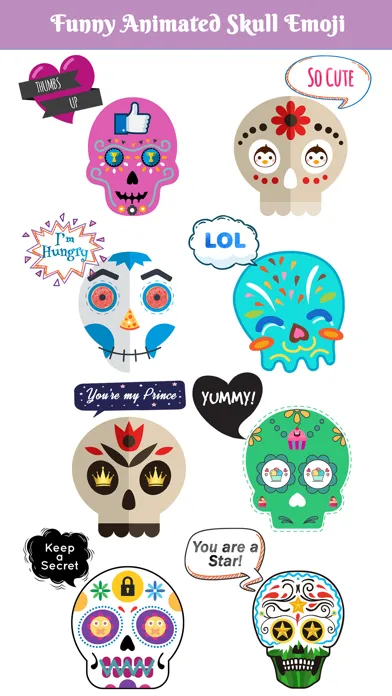 Animated Funny Skull Emoji Screenshots
