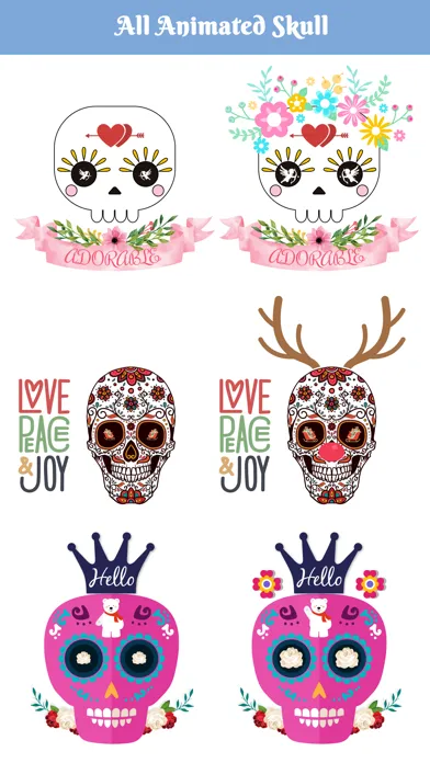 Animated Funny Skull Emoji Screenshots