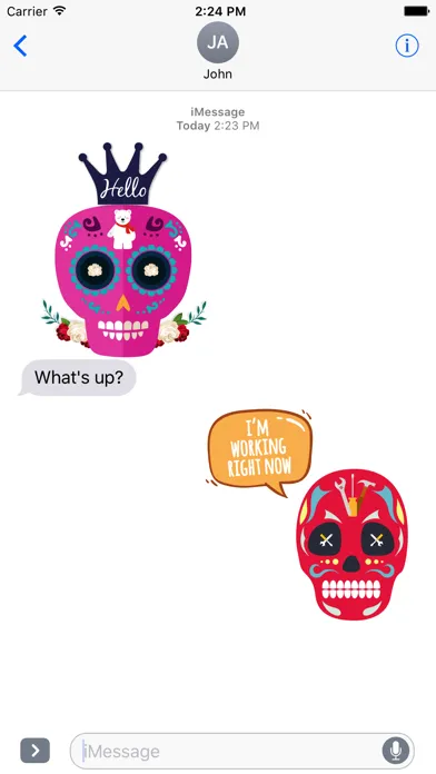 Animated Funny Skull Emoji Screenshots