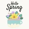 Hello Spring - Hand Drawn