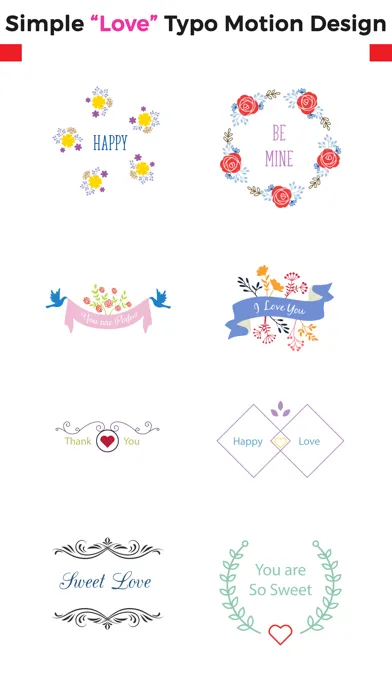 Capturas de pantalla de Love Typo - Animated Stickers