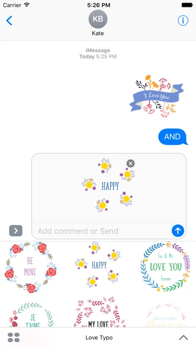 Capturas de pantalla de Love Typo - Animated Stickers