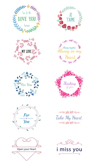 Capturas de pantalla de Love Typo - Animated Stickers