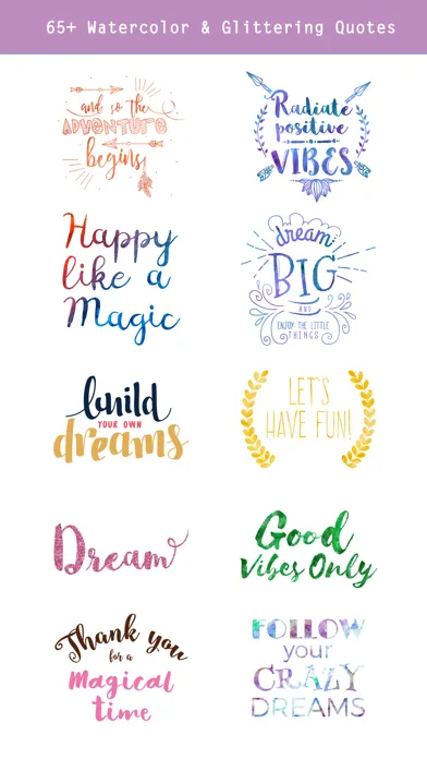 Capturas de pantalla de Unicorn Collection & Quotes