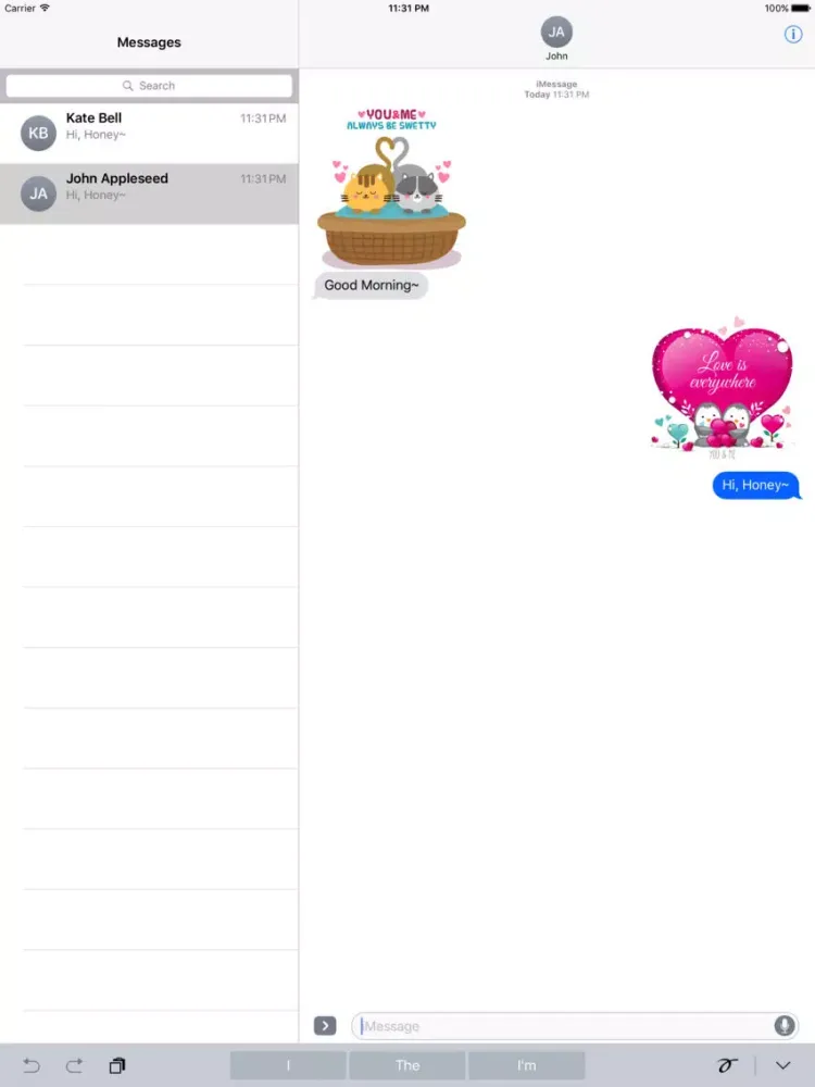 Love Quotes with Lovely & Cute Animal Couple Pack iPad  スクリーンショット