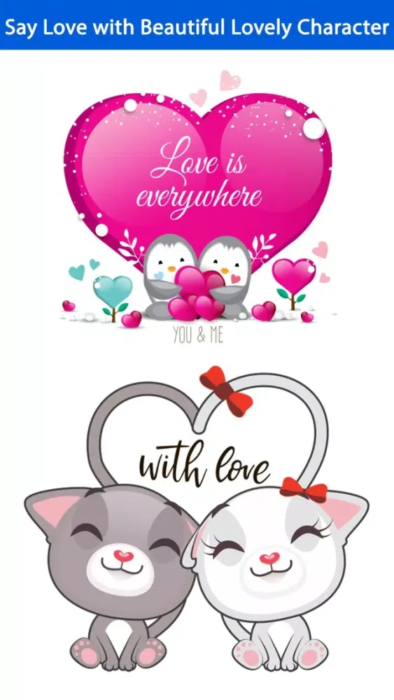 Love Quotes with Lovely & Cute Animal Couple Pack スクリーンショット